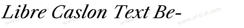 Libre Caslon Text Be字体转换
